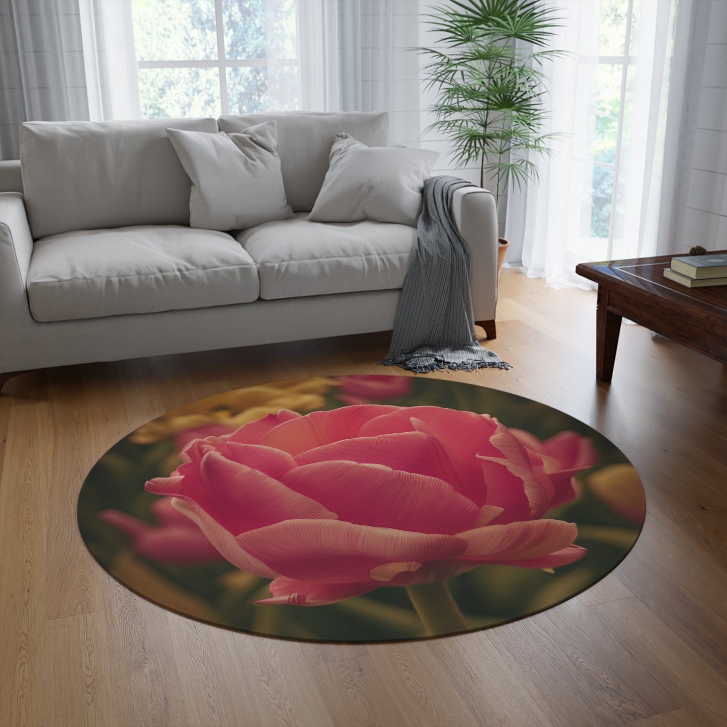 Pink Buttercup Round Rug (SP Photography Collection)