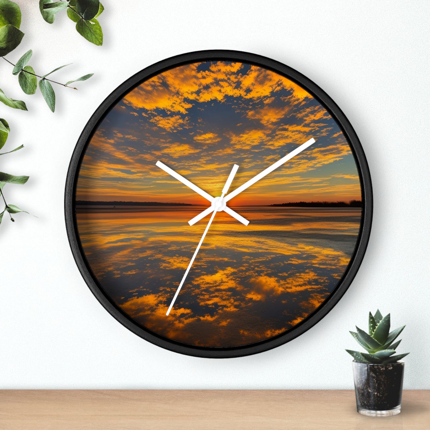 Orange Skies Wall Clock (SP Photography Collection)