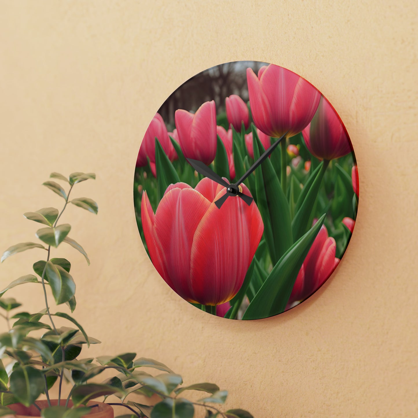 Tulips Acrylic Wall Clock (SP Photography Collection)