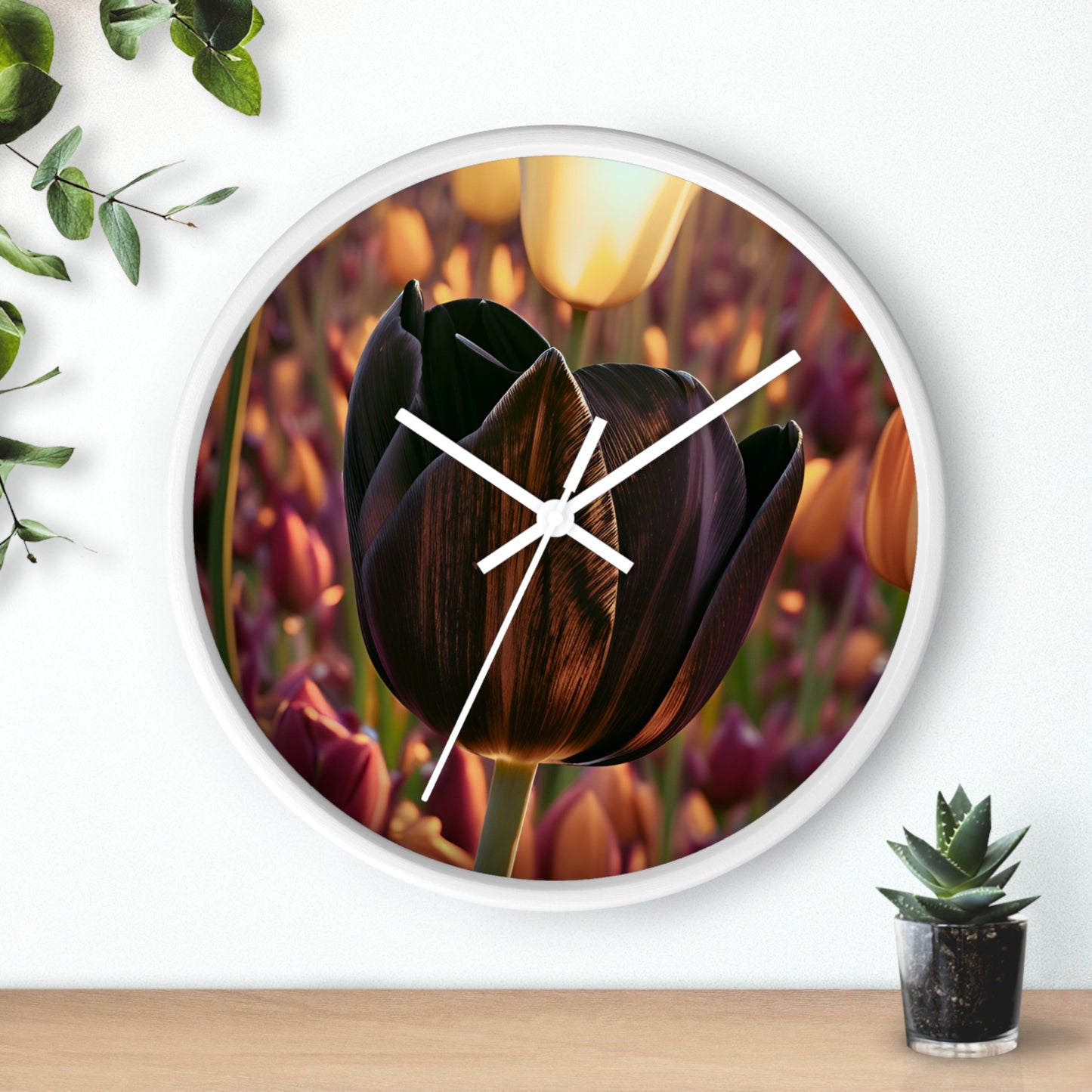 Purple Tulip Wall Clock (SP Photography Collection)