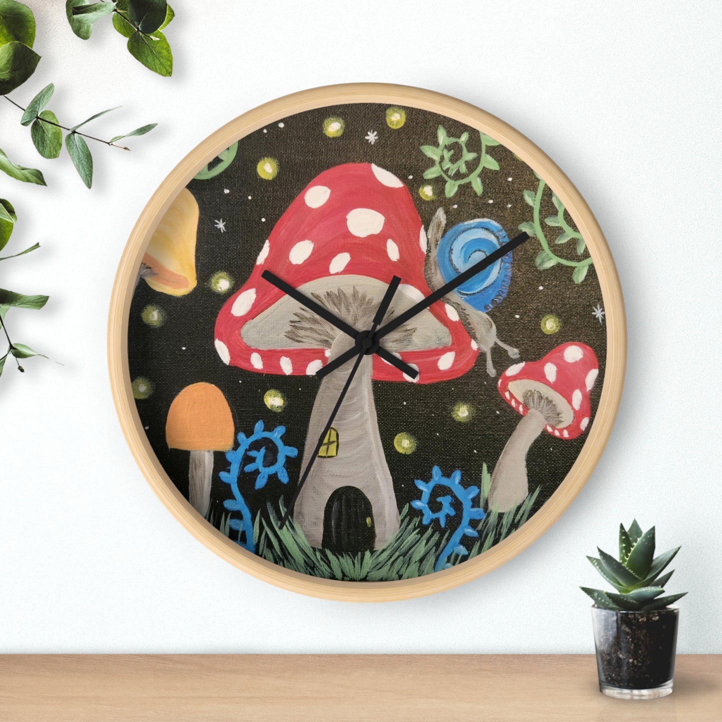 Magical Mushrooms Wall Clock (Brookson Collection)