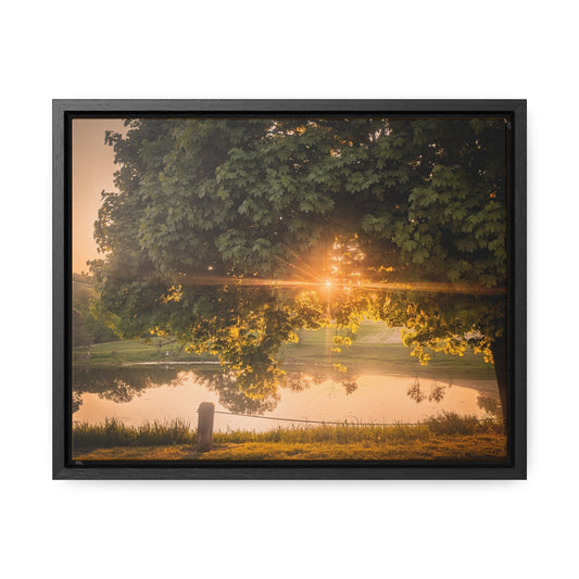 Sunset Pond Horizontal Frame (SP Photography Collection) BROWN
