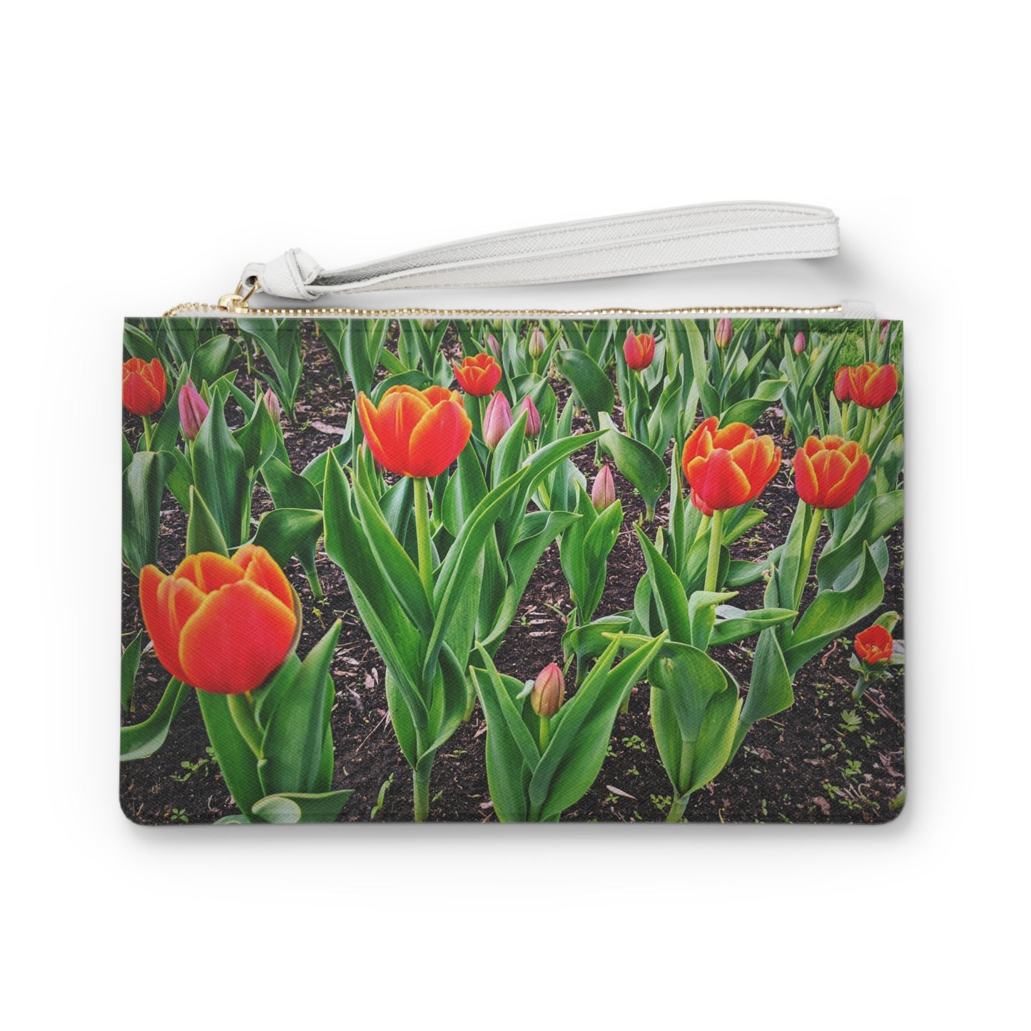 Red Tulips Large Clutch Bag (SP Photography Collection) RED