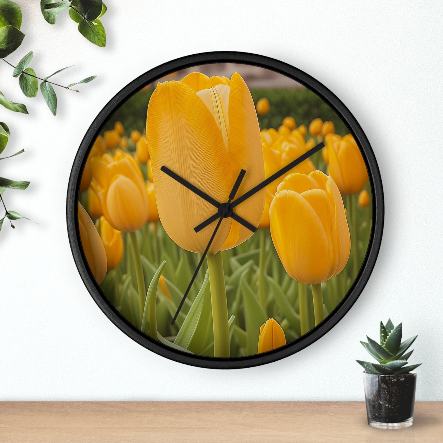 Yellow Tulip Wall Clock (SP Photography Collection)