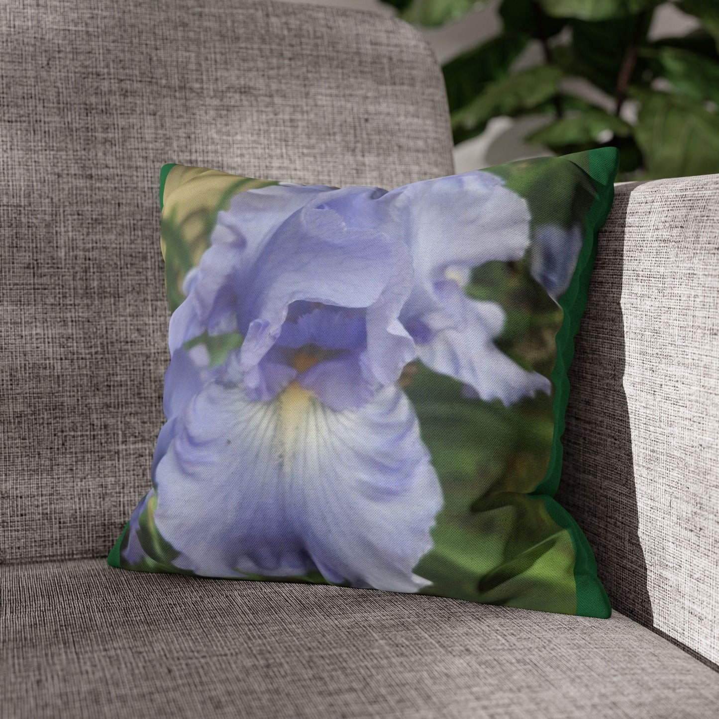 Spring Iris Pillow Case (B & J Collections) GREEN