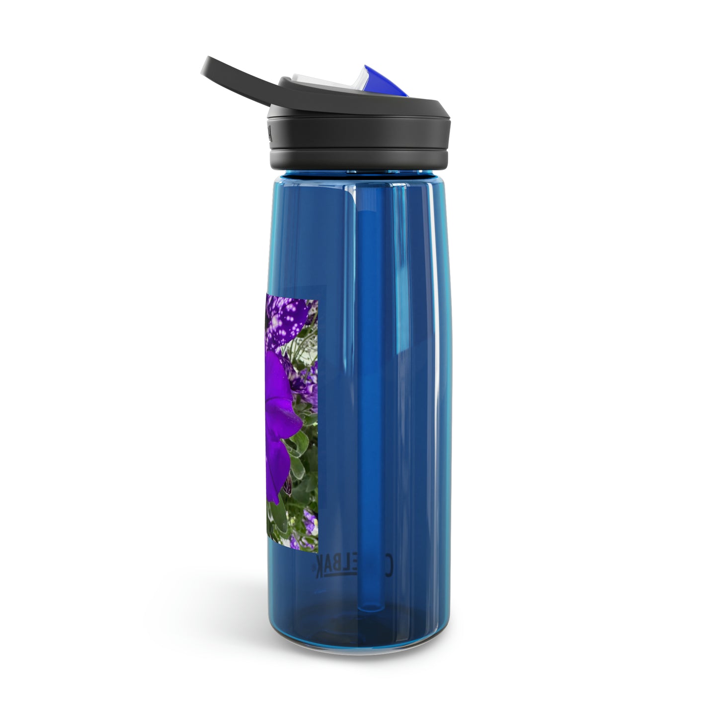 Purple Flower CamelBak Eddy®  Water Bottle, 25oz (Custom Creations By Catelyn)