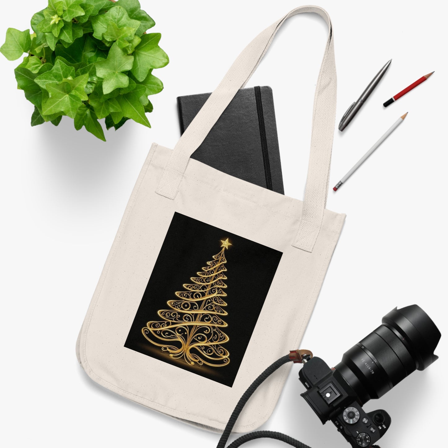 Golden Tree Organic Canvas Tote Bag (ai B & J Collections)