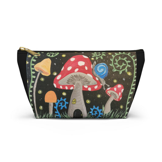 Magical Mushroom Accessory Pouch w T-bottom (Brookson Collection) BLACK