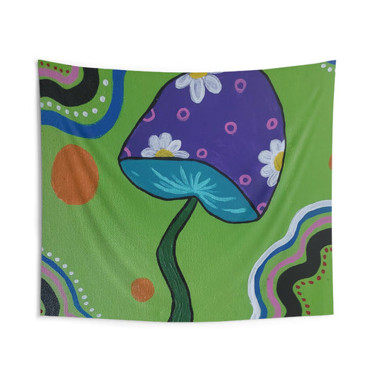 Marguerite Mushroom Indoor Wall Tapestries (Peculiar Paintings Collection)