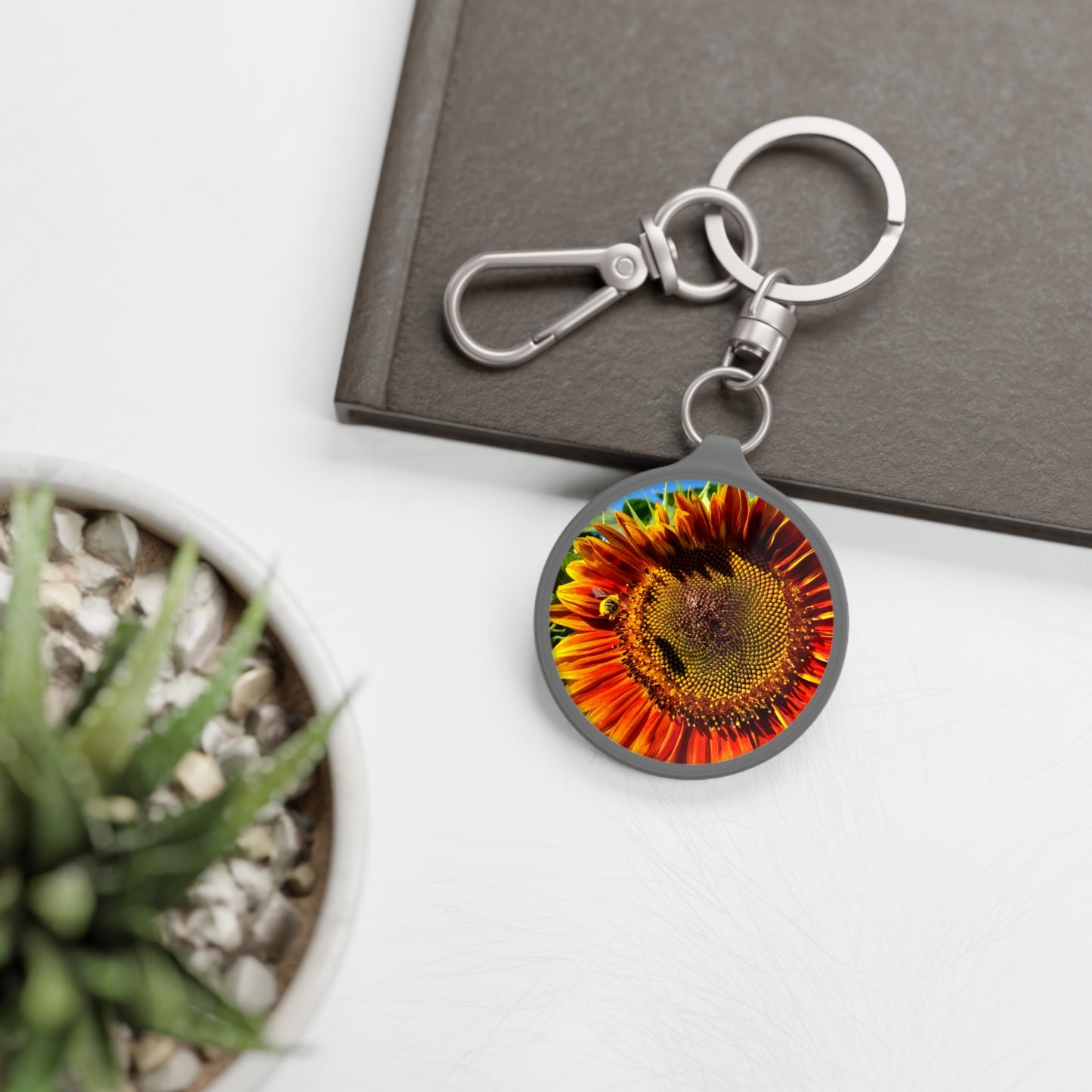 Bumble Bee Sunflower Key ring (Enchanted Exposures By Tammy Lyne)