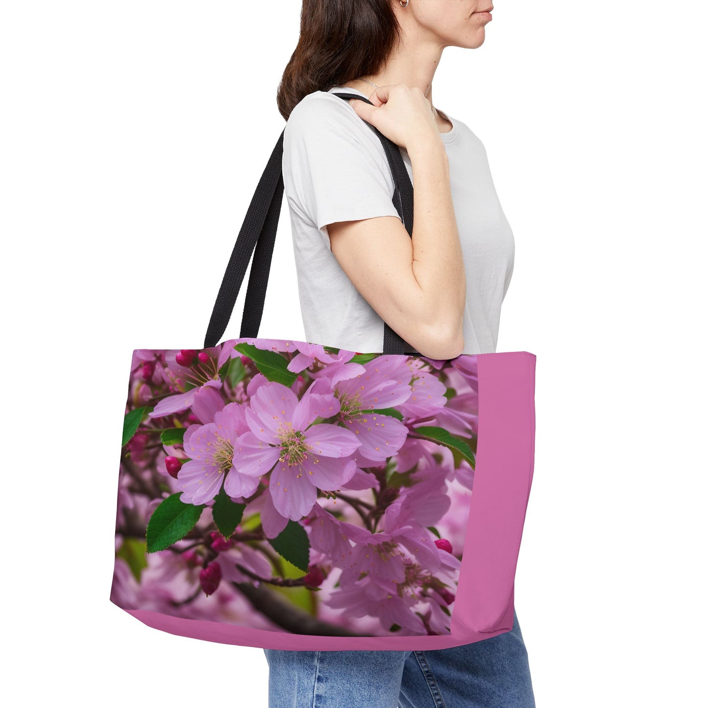 Cherry Blossom Weekender Tote Bag (Brookson Collection) LIGHT PINK