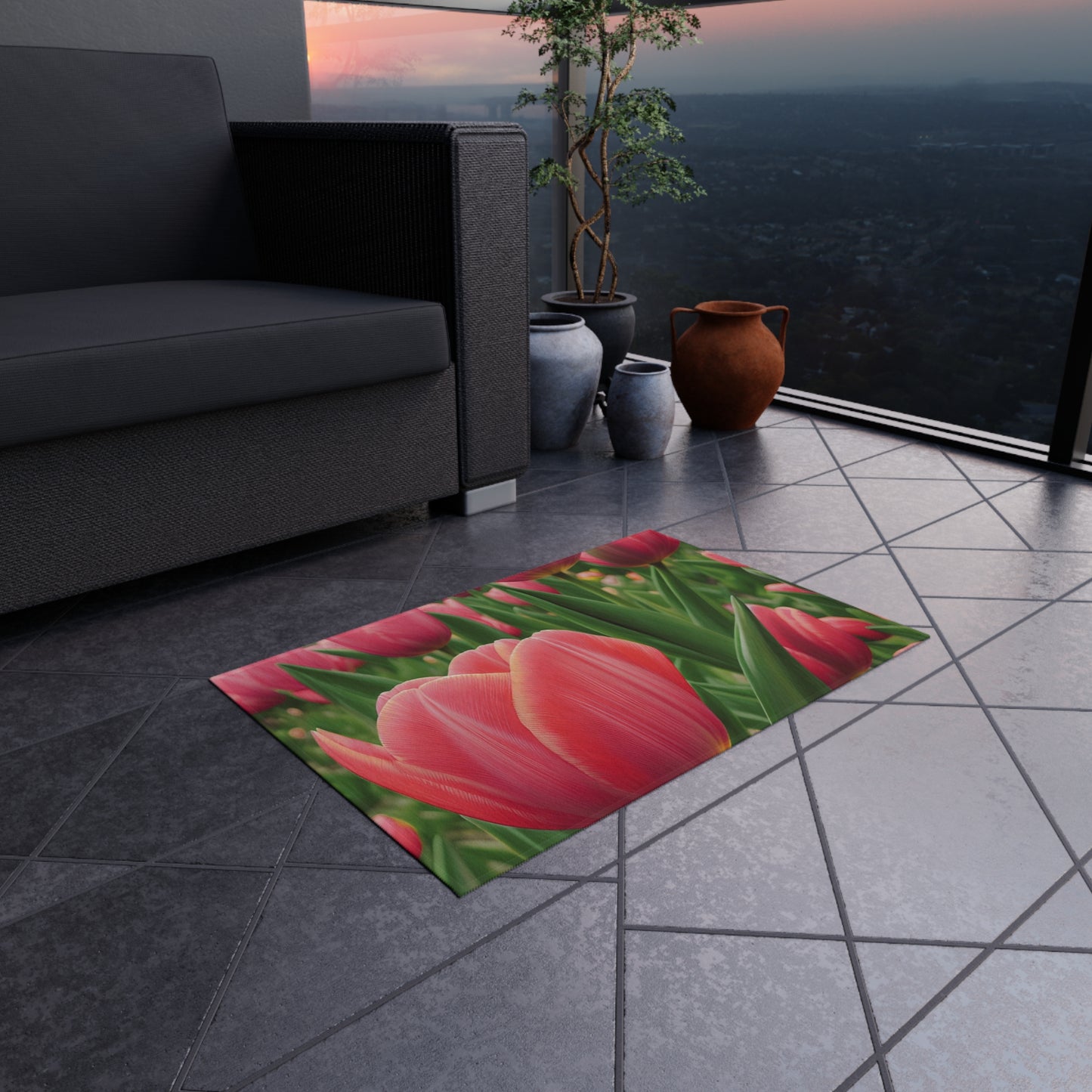 Pink Tulip outdoor Rug (SP Photography Collection)